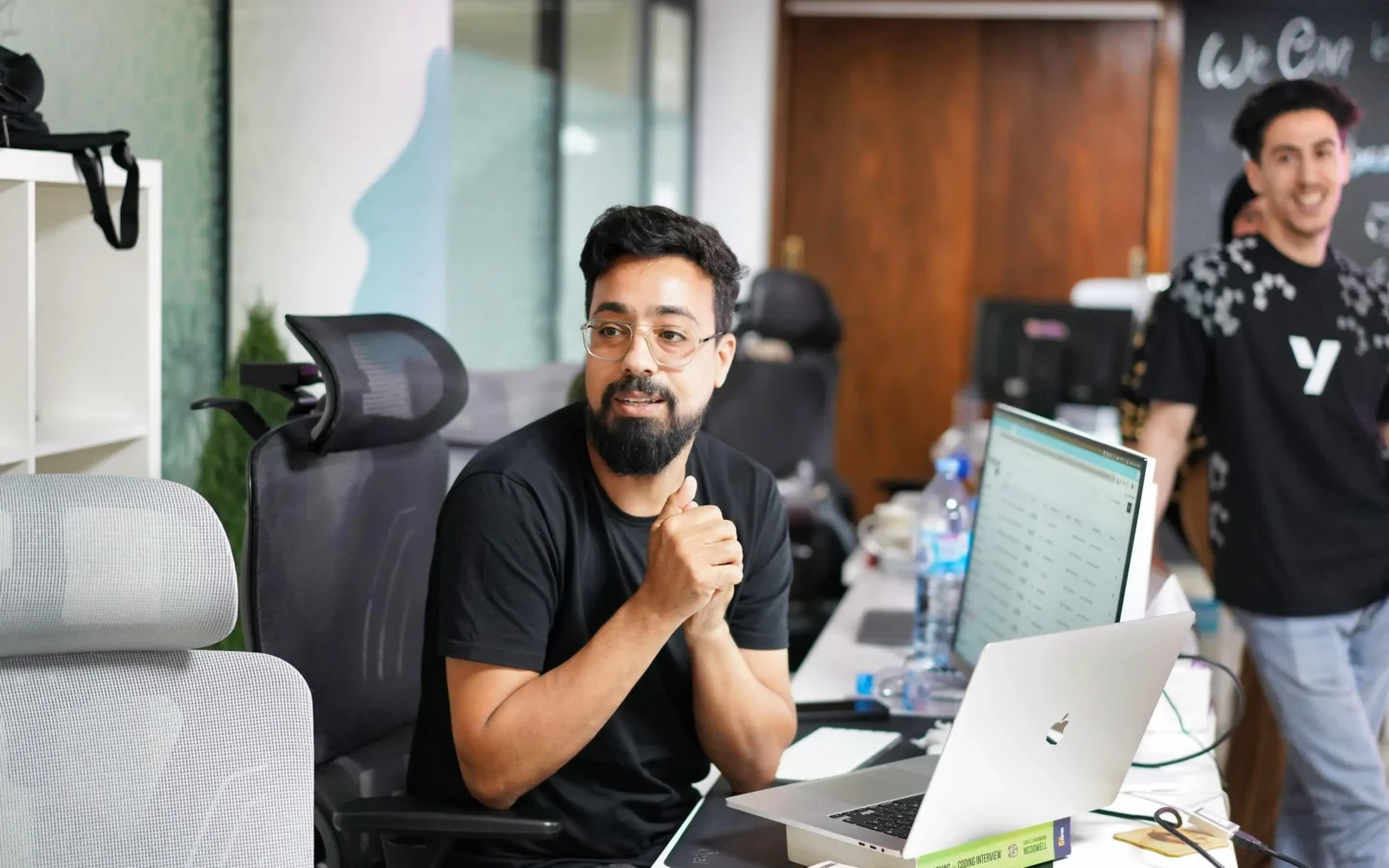 A normal day inside startup life: one laptop, a small team, too many responsibilities, and the feeling that somehow everything is your job.