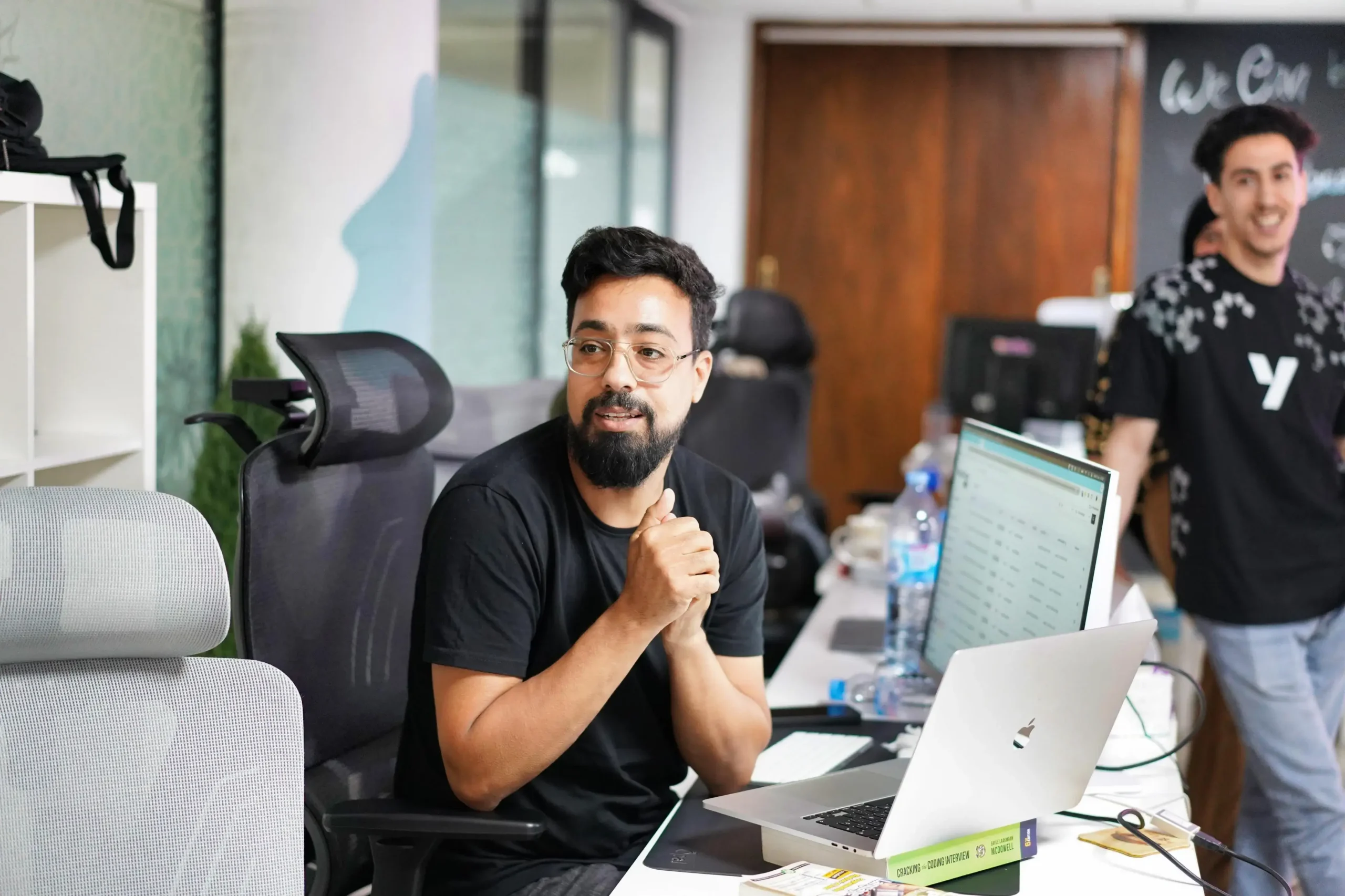 A normal day inside startup life: one laptop, a small team, too many responsibilities, and the feeling that somehow everything is your job.