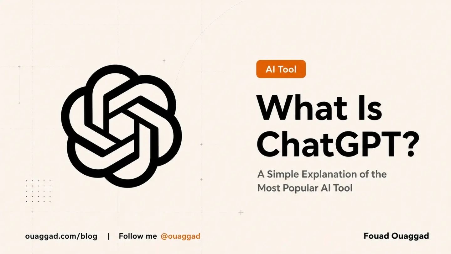 OpenAI logo beside the title “What Is ChatGPT?” on a cream editorial background